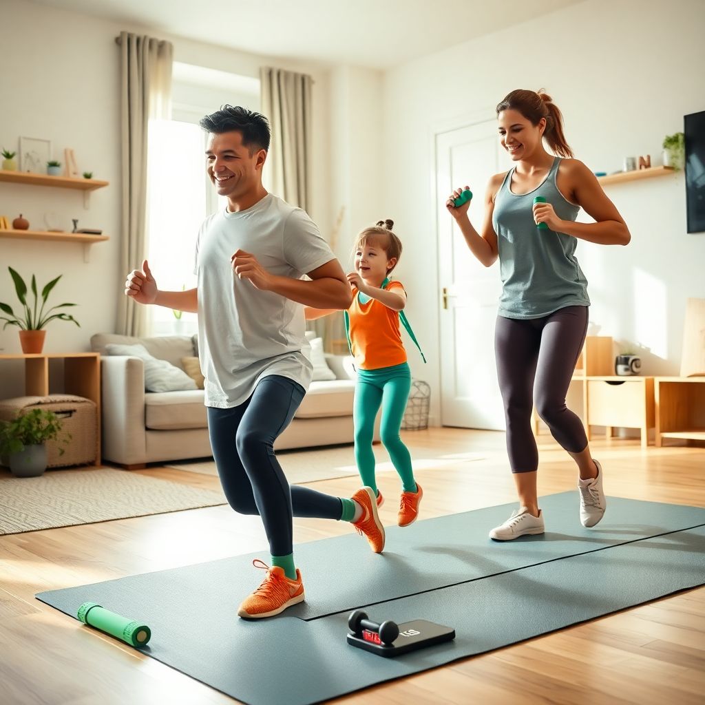 Совместные тренировки детей и родителей: как организовать занятия дома и на улице