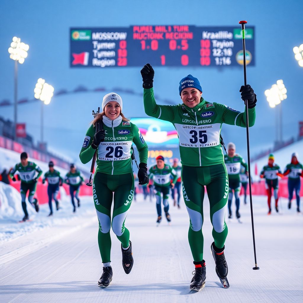 Биатлон Ижевск 10 января 2026: Бажин и Шевченко выиграли сингл-микст